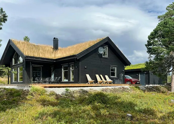 Stor Hytte Ved Hardangervidda Med Solrik Veranda Feriehus